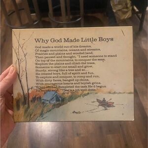 Rustic Wall Art with Poem - Multicolor